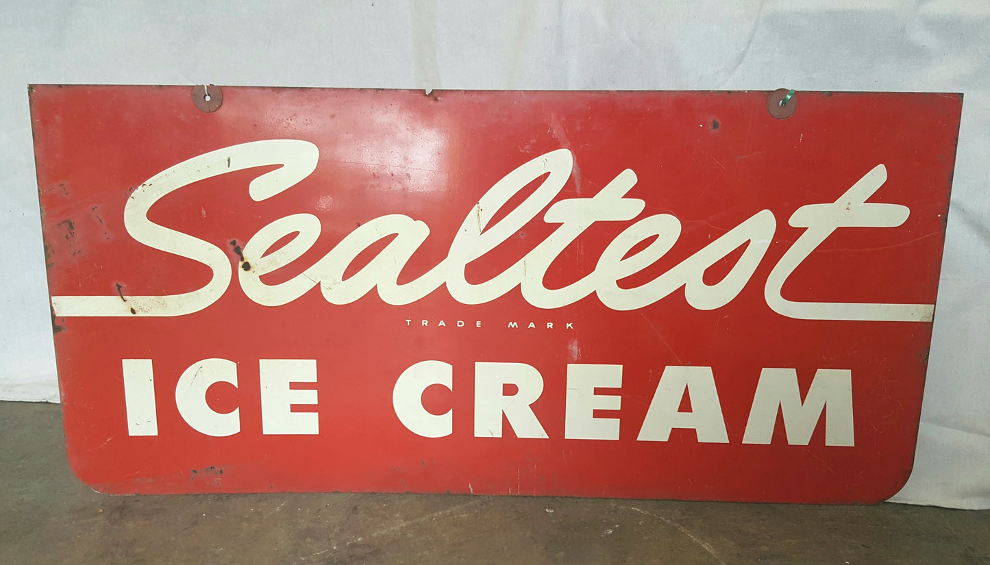 Sealtest Ice Cream Double-Sided Metal Sign