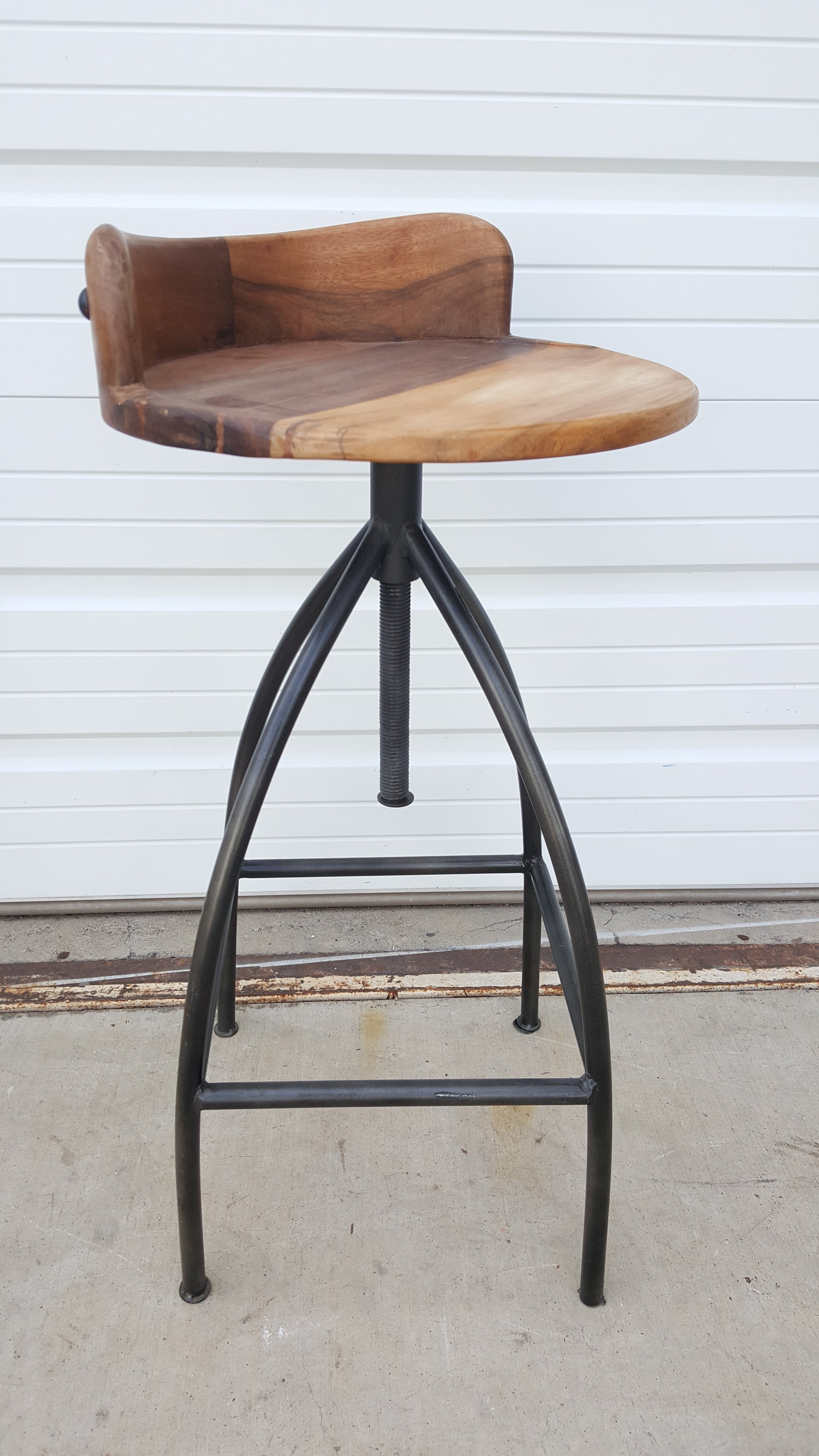 Iron discount wood stool