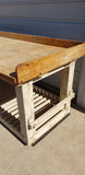 White Bakery Table with Slatted Rack