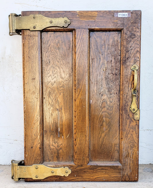 Antique 2 Panel Single Wood Refrigerator Door
