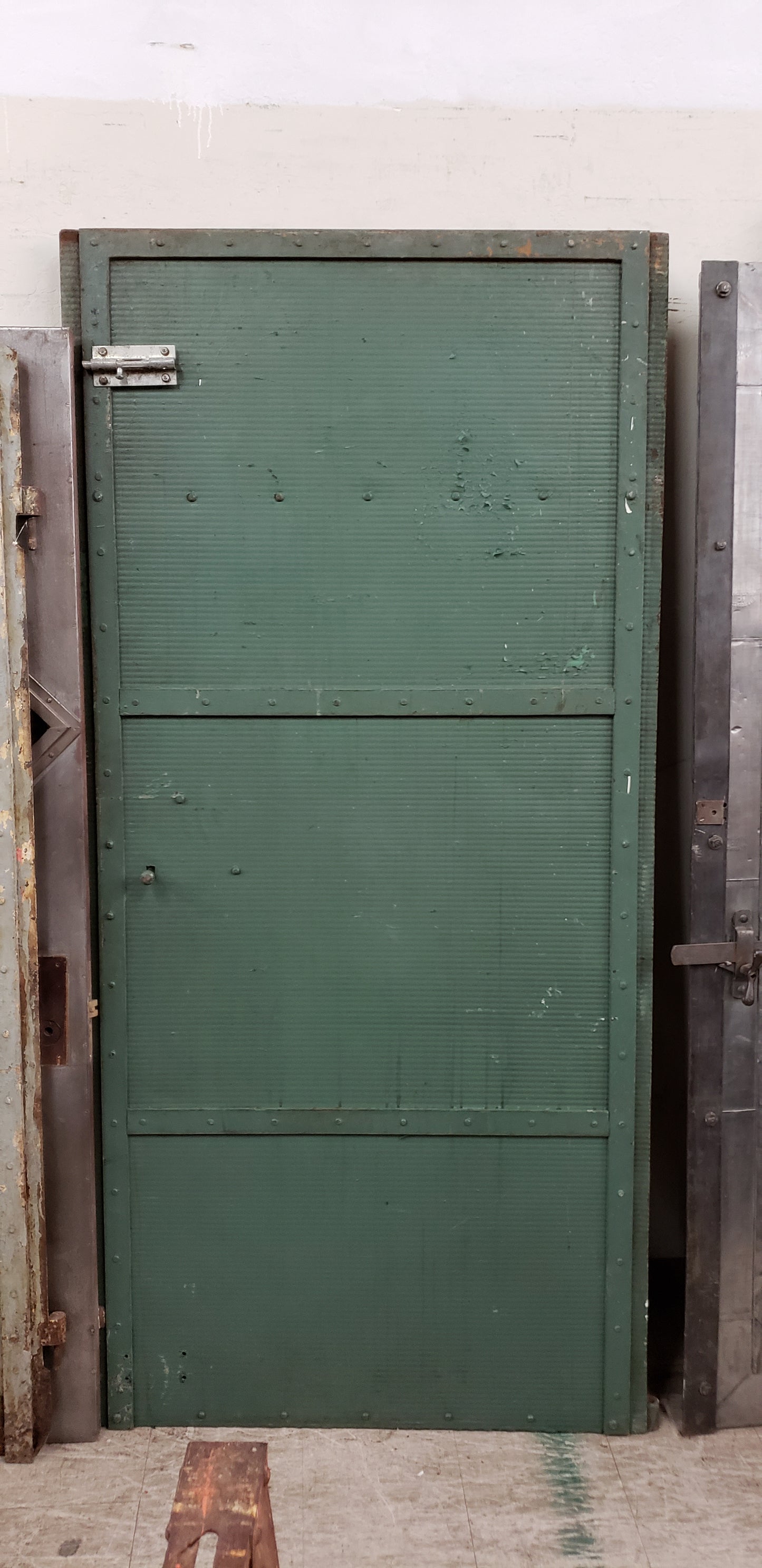 Industrial Ribbed Metal Single Door