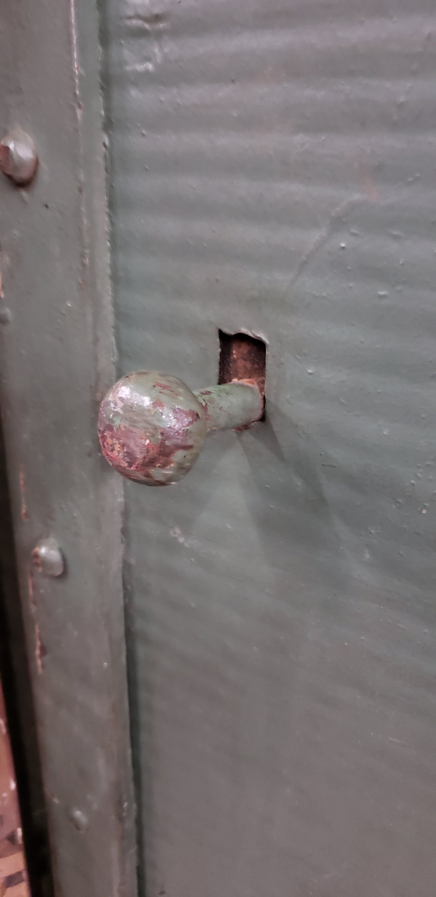Industrial Ribbed Metal Single Door