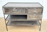 Industrial 3 Drawer Riveted Island Table