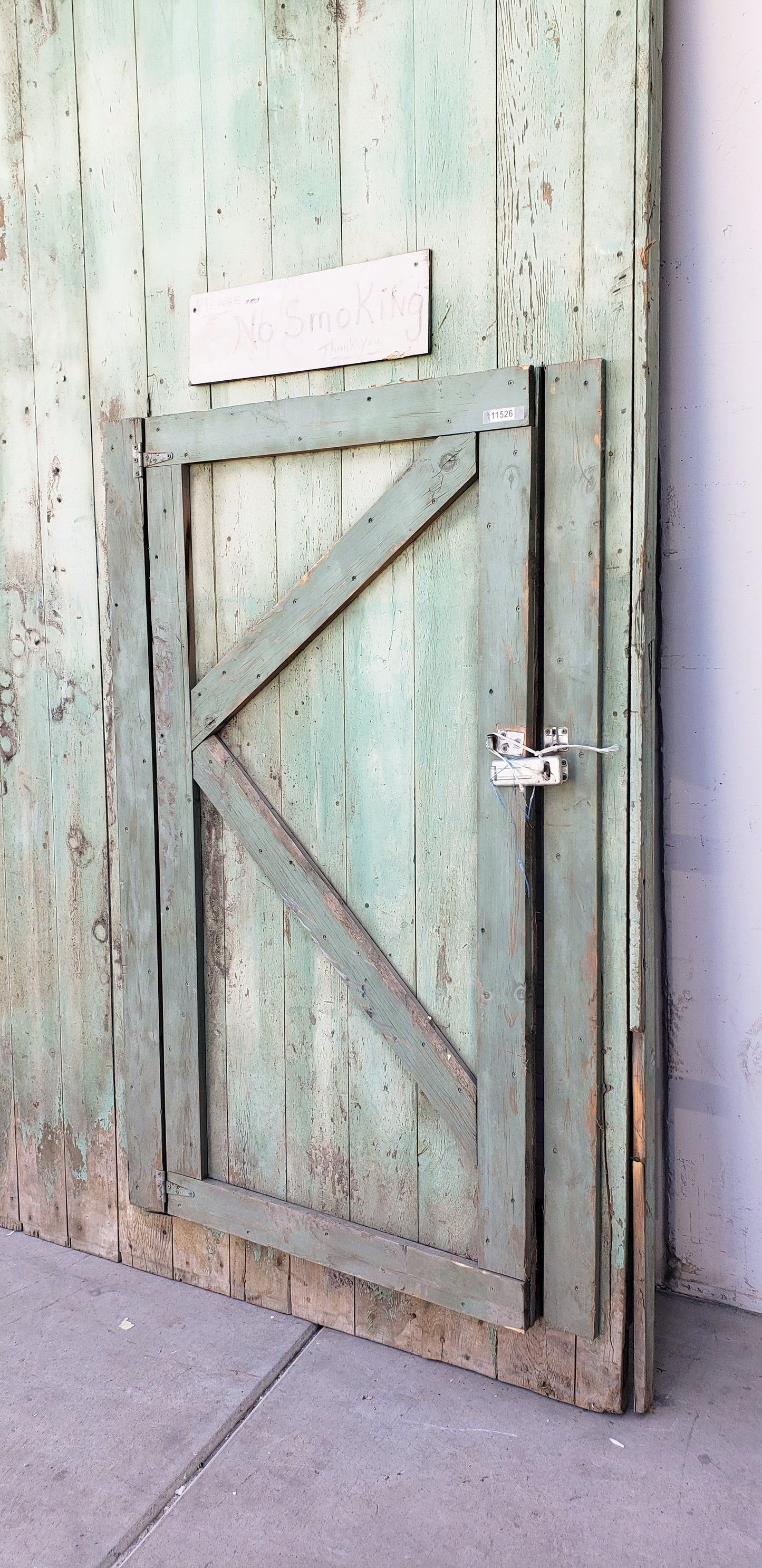 Pair of Antique Mint Green Wicket Barn Doors