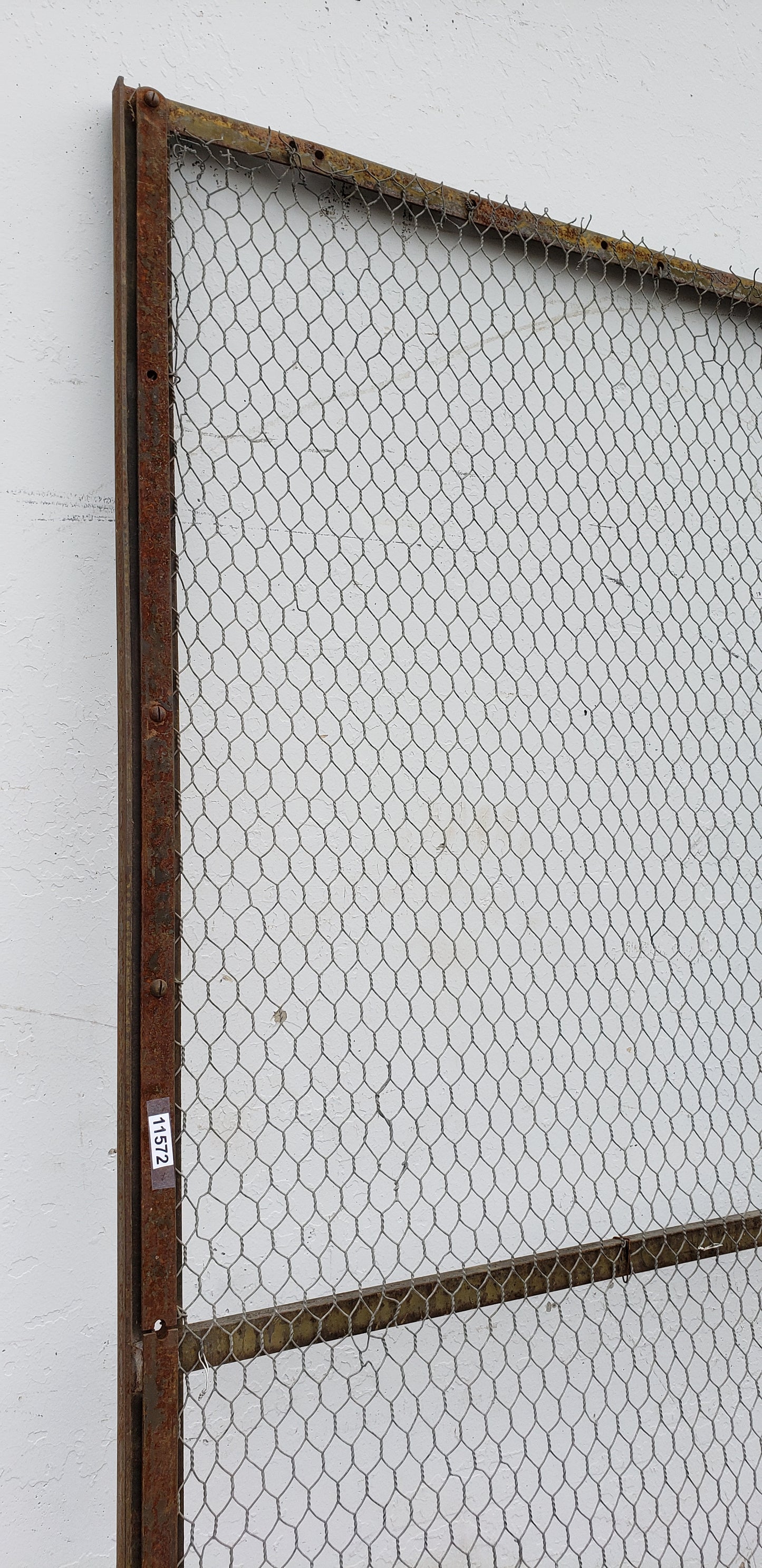 Industrial Metal Framed Chickenwire Single Panel Door