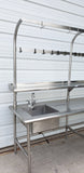 Stainless Steel Sink / Pot Rack Table