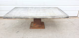 Gray Coffee Table with Iron Base