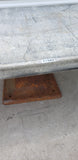 Gray Coffee Table with Iron Base