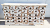 Antique Painted 35 Drawer Cabinet