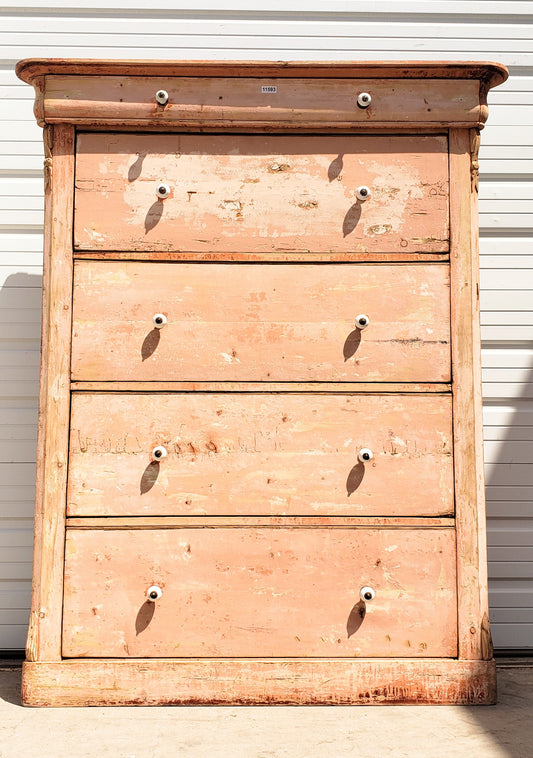 5 Drawer Antique Chippy Paint Dresser
