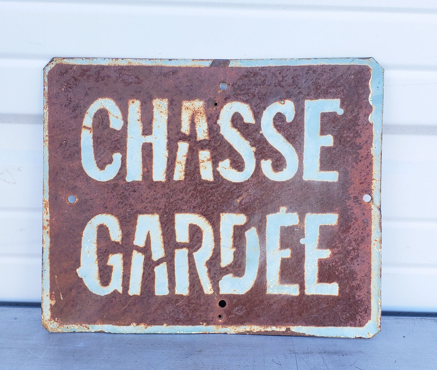 French Chasse Gardee (Private Hunting Ground) Metal Sign