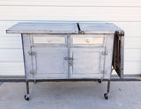 Stripped Stainless Medical Table/Cabinet