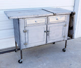 Stripped Stainless Medical Table/Cabinet