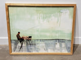 Sarah Hurwitz “Jan Dines Alone” Mixed Media