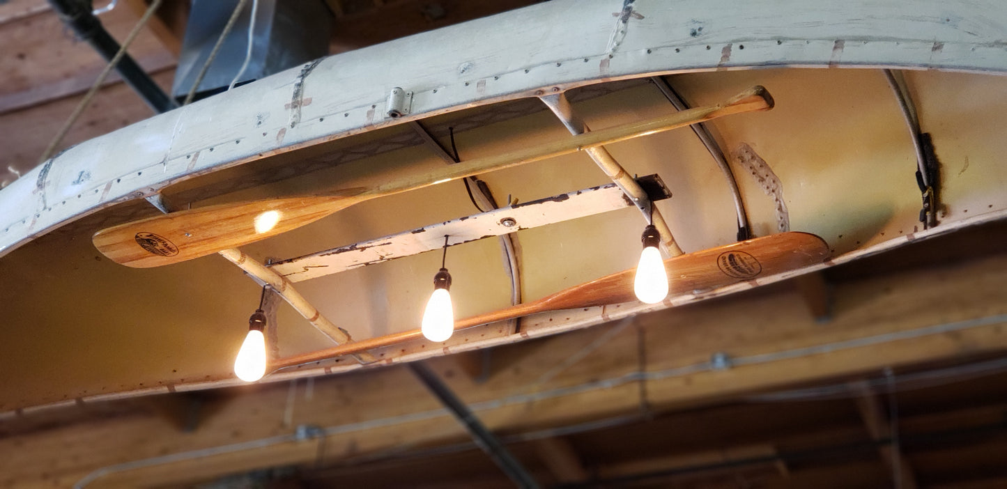 Repurposed Canoe Pendant Light