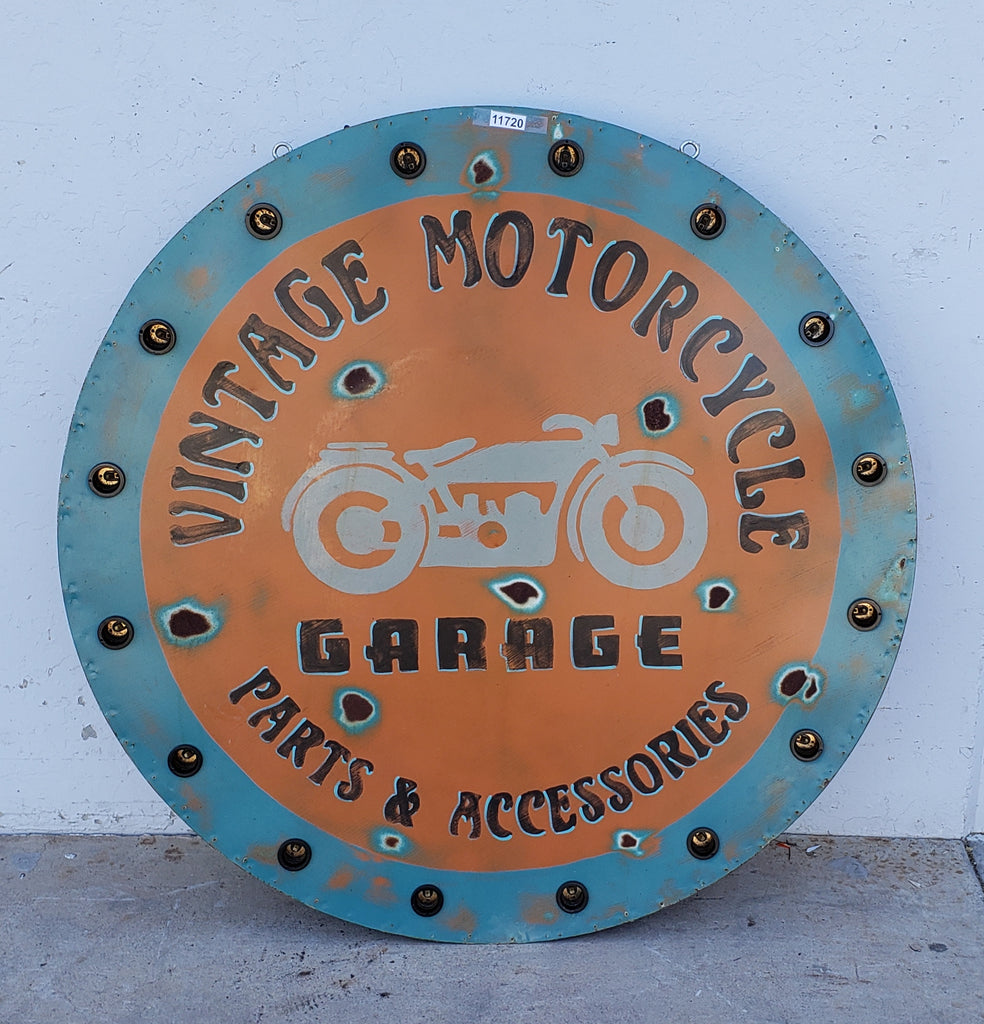 Vintage Motorcycle Garage Sign
