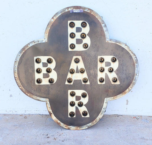 Illuminated Metal Bar Sign