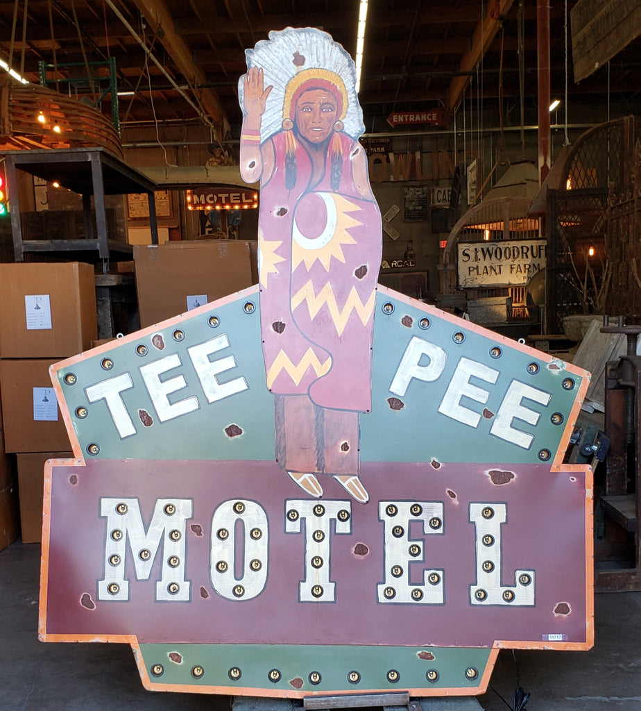 Tee Pee Motel Metal Sign