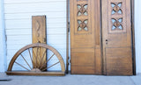 Antique Pair of Wood Carved Doors and Transom