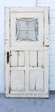 Antique Painted Diamond Lite Single Wood Door