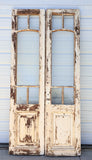 Pair of 5 Lite Painted Wood French Antique Doors