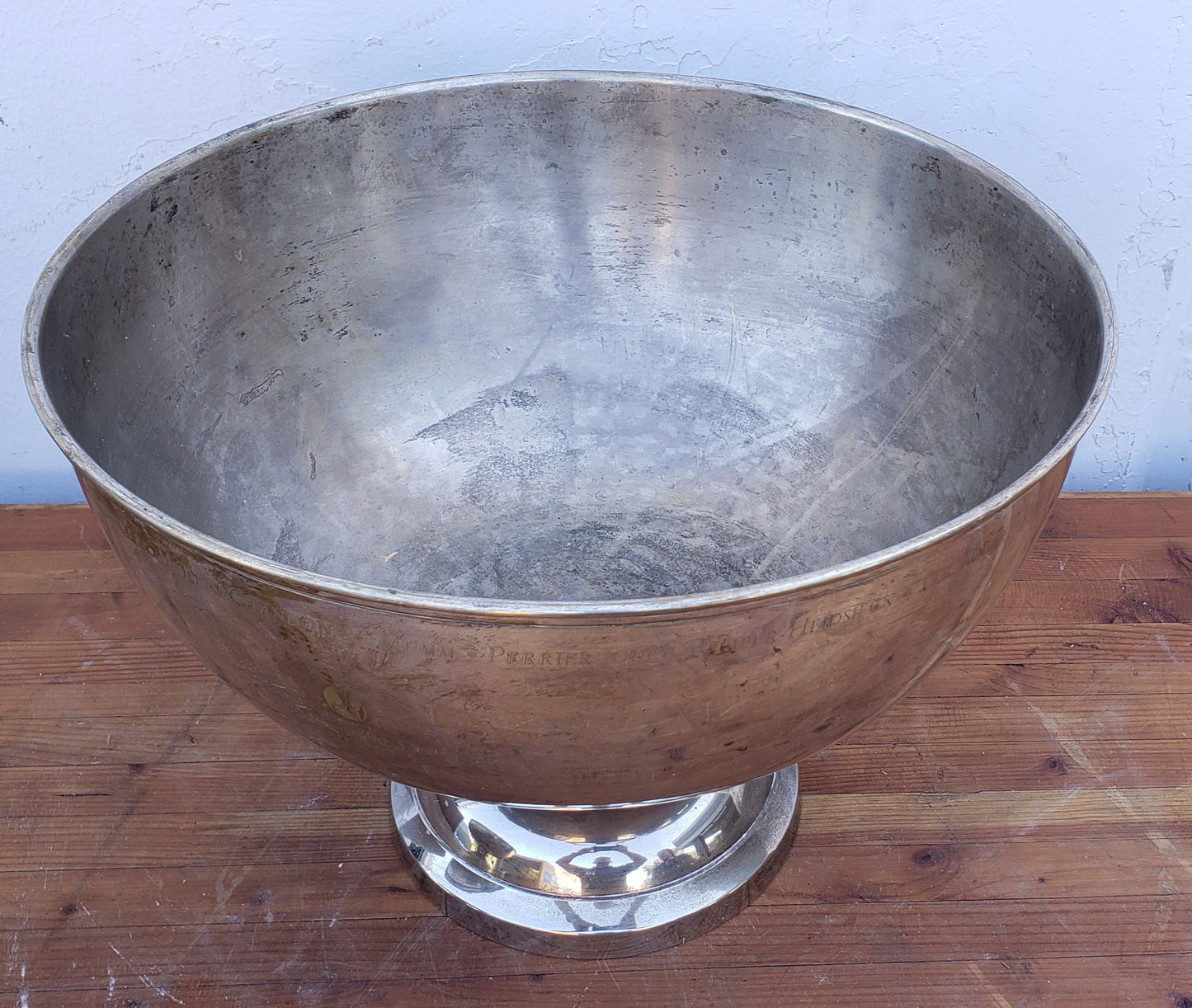 Silver Bowl with Champagne Brands