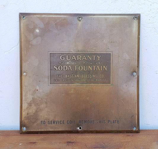 Guaranty Soda Fountain Plaque