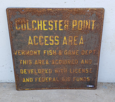 Vermont Fish and Game Sign