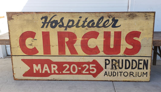 Circus Sign Double-Sided