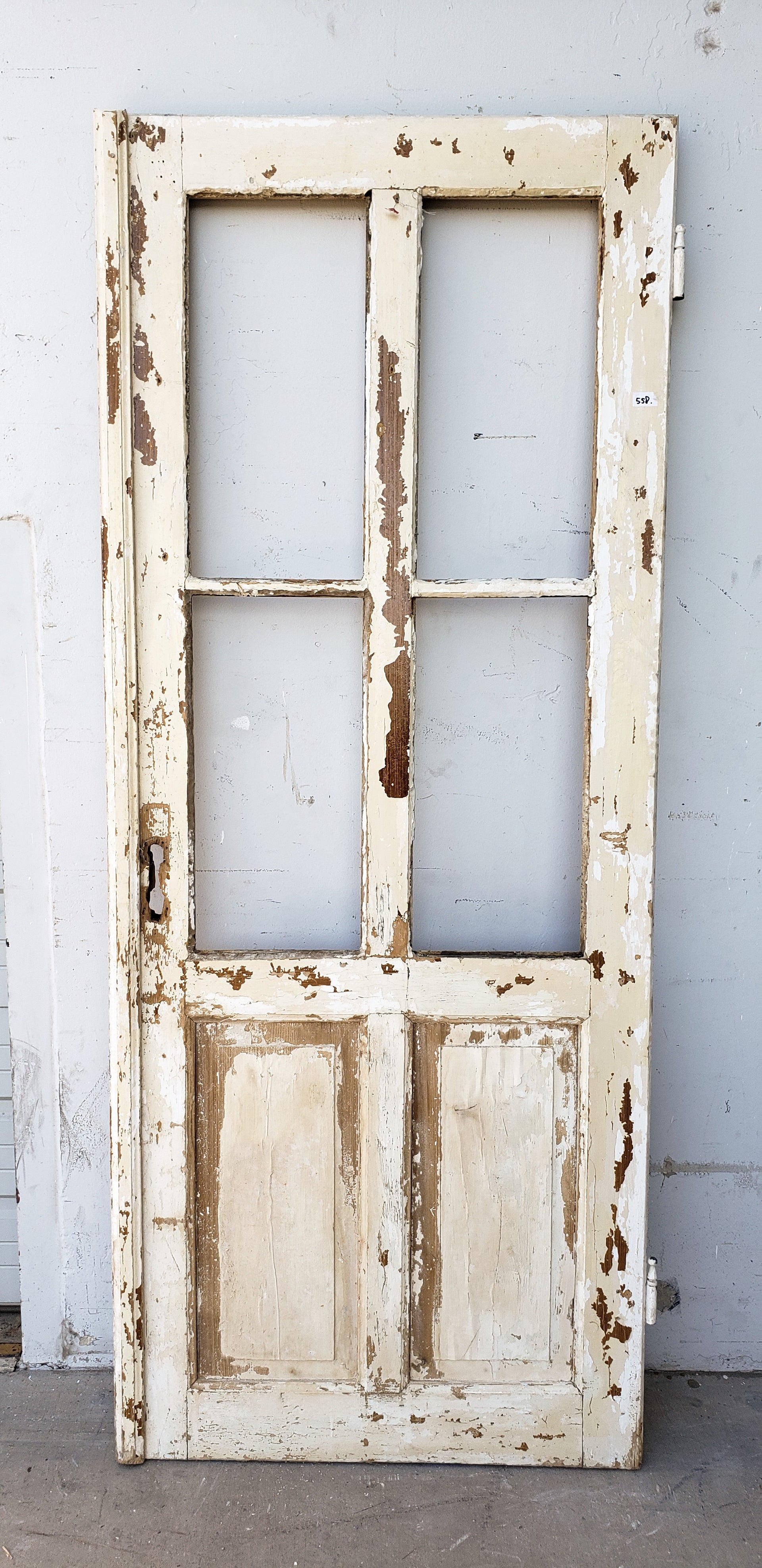 2 Panel 4 Lite Single Wood Antique Door
