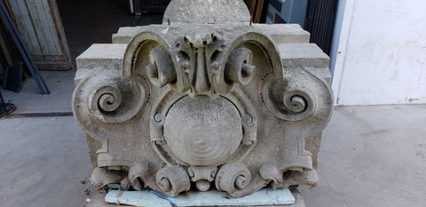 Pair of Limestone Pediments