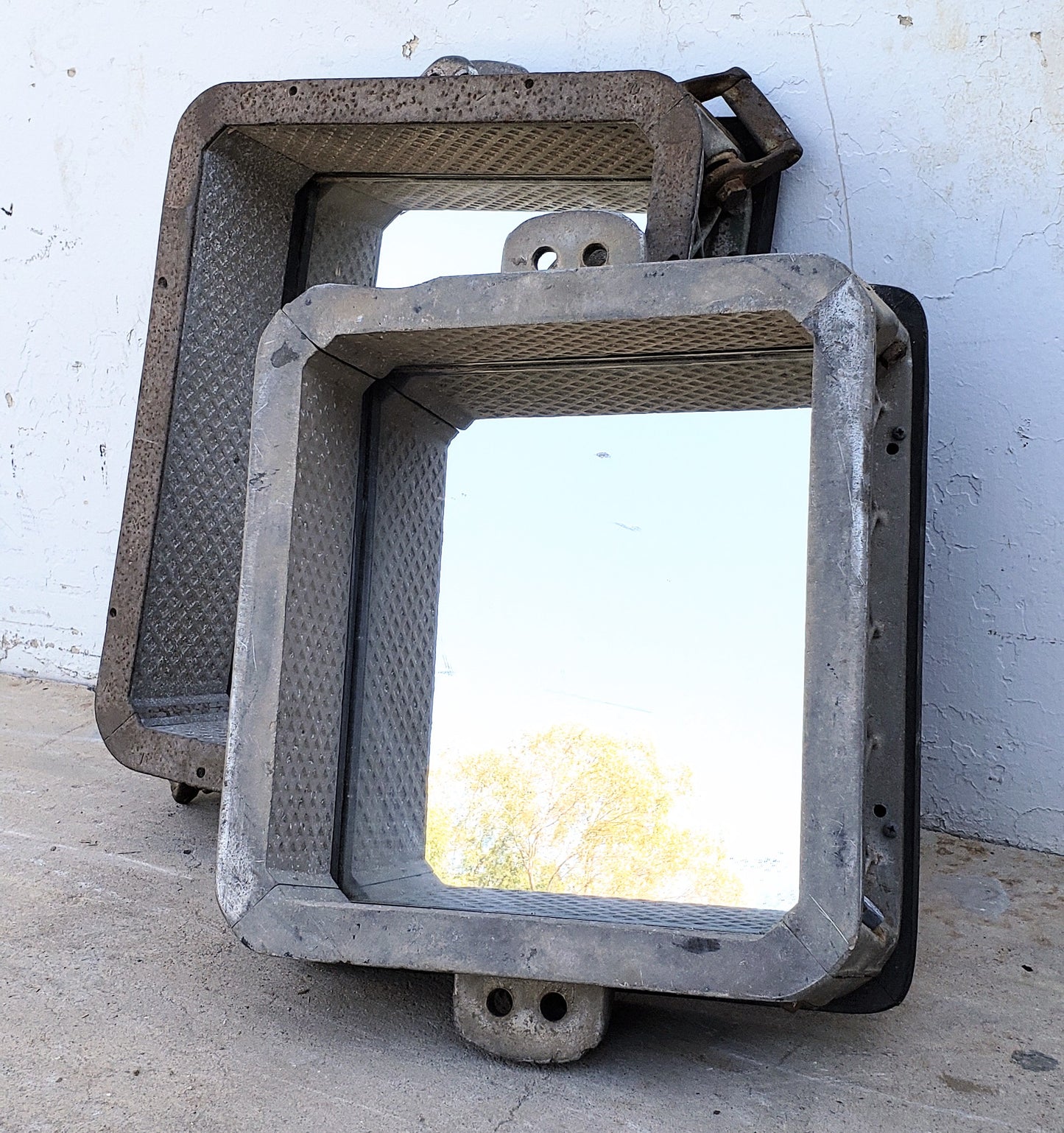 Single Pane Repurposed Square Mirror