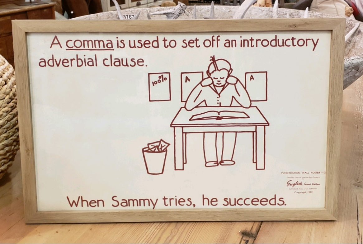 Framed Elementary School Punctuation Posters