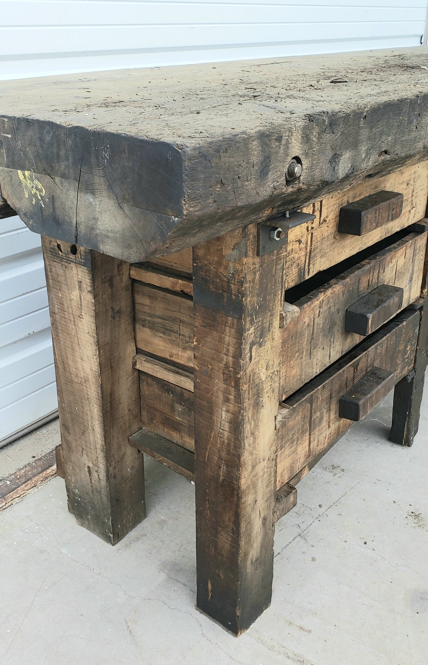 9 Drawer Wood Console Work Table