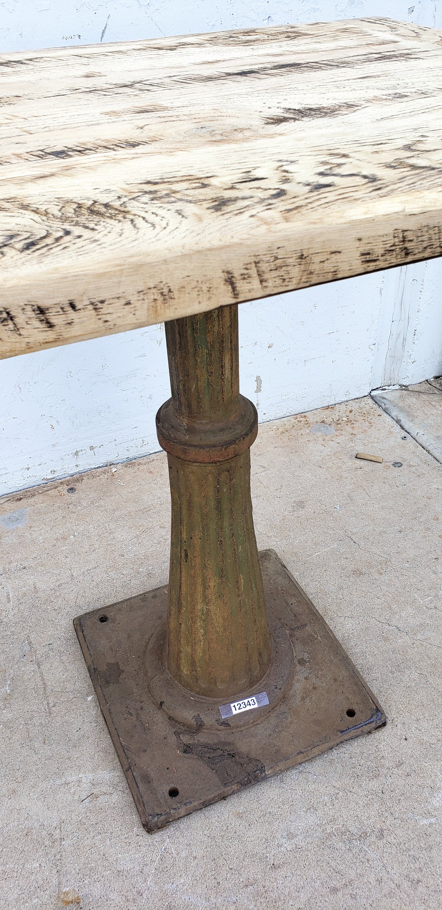 Fluted Cast Iron Table Base
