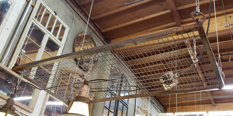 Industrial Grate Hanging Pot Rack