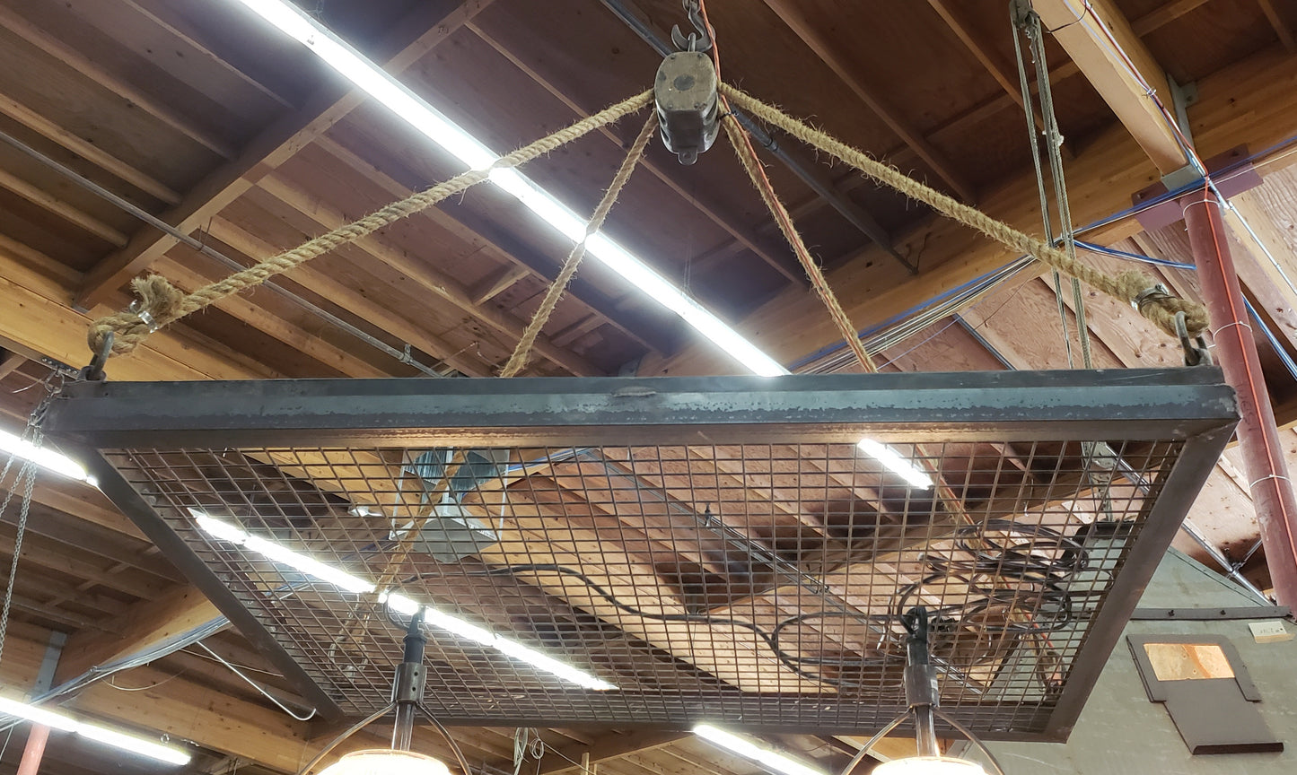 Industrial Grate Hanging Pot Rack