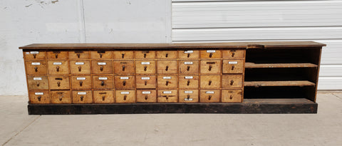 Antique Double Sided German Apothecary Counter