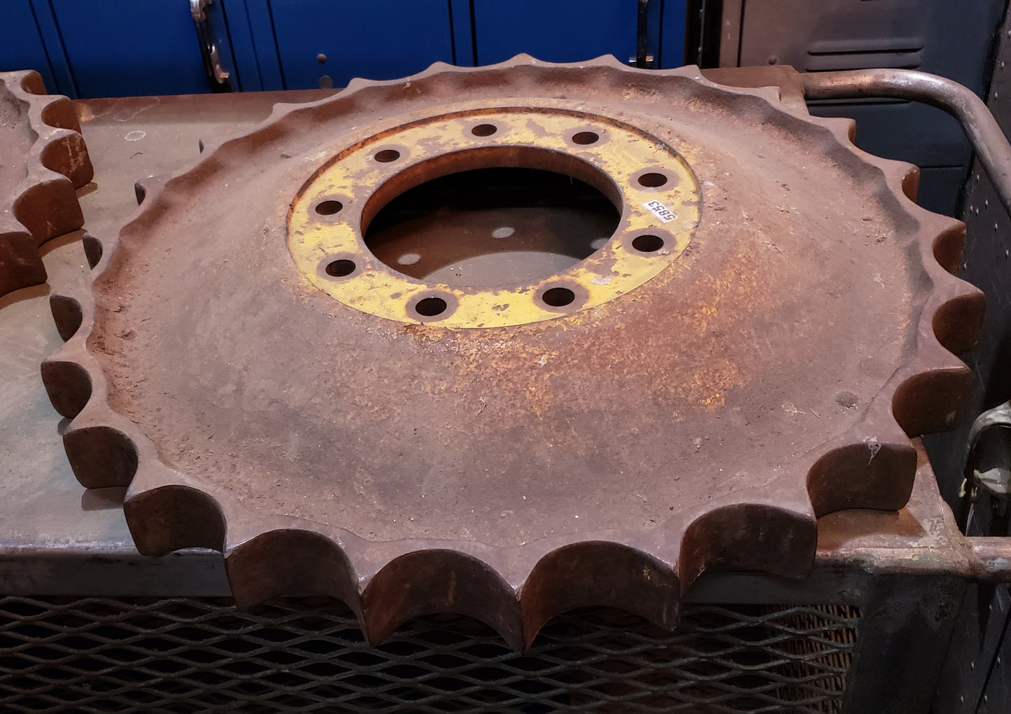 Industrial Salvaged Iron Gear Wheel