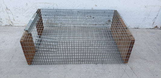 Antique Wood & Metal Animal Trap/Cage