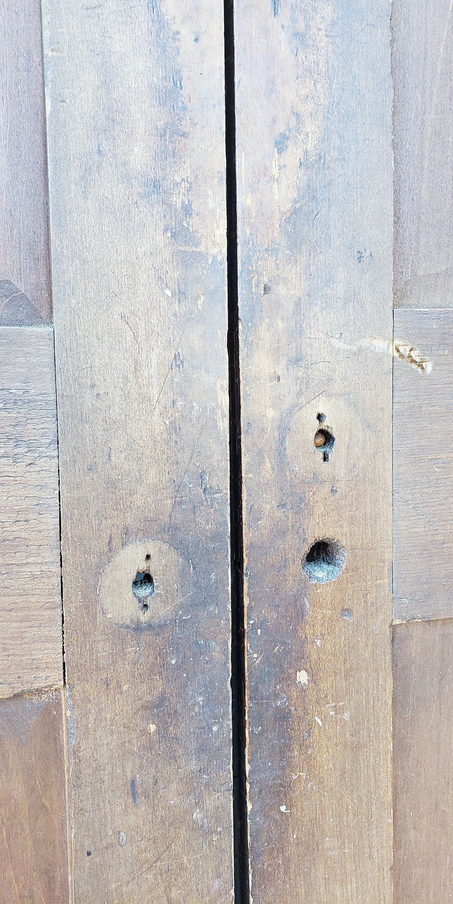 Pair of 4 Panel Solid Wood Antique Doors