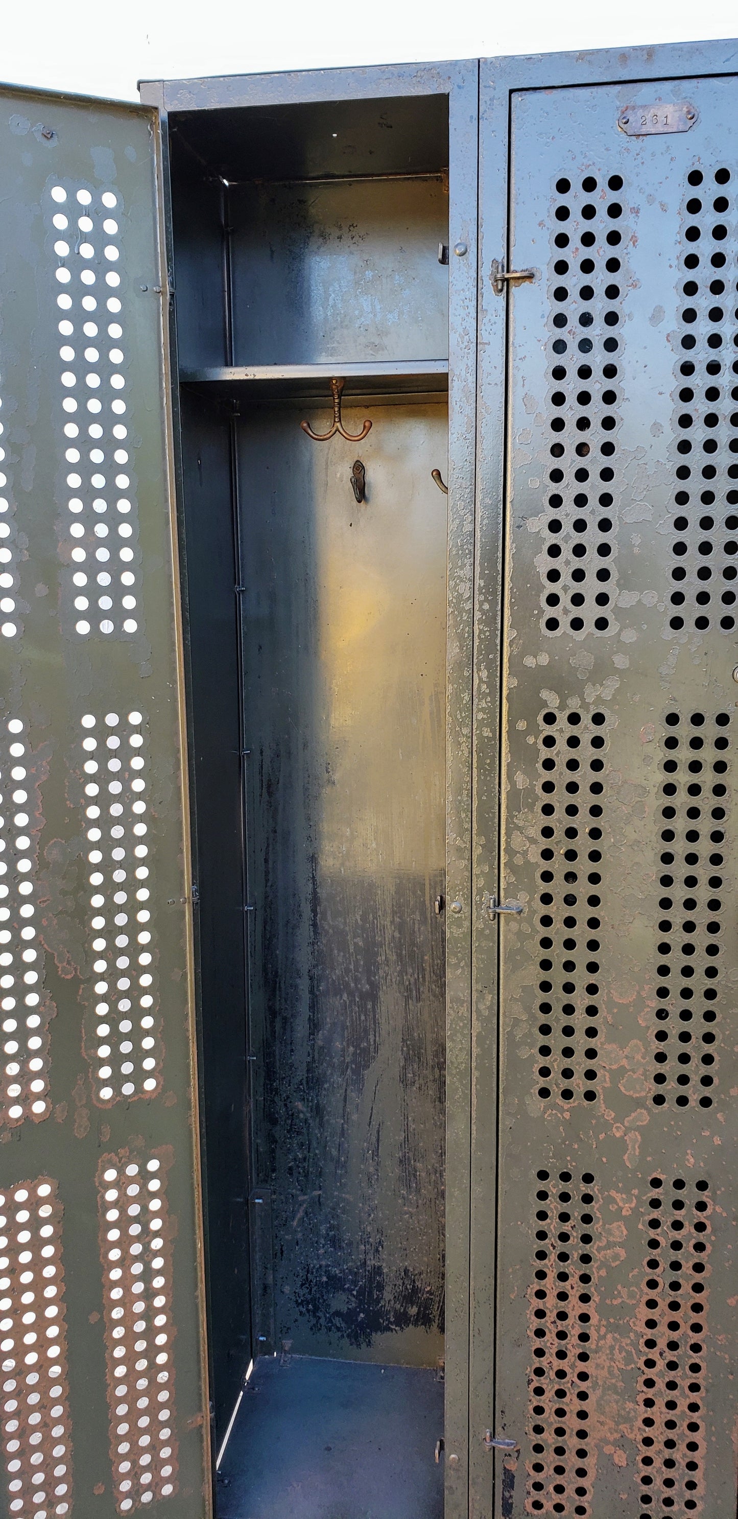 Set of 3 Lockers with Perforated Metal Front