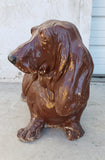 Concrete Bassett Hound Dog Statue