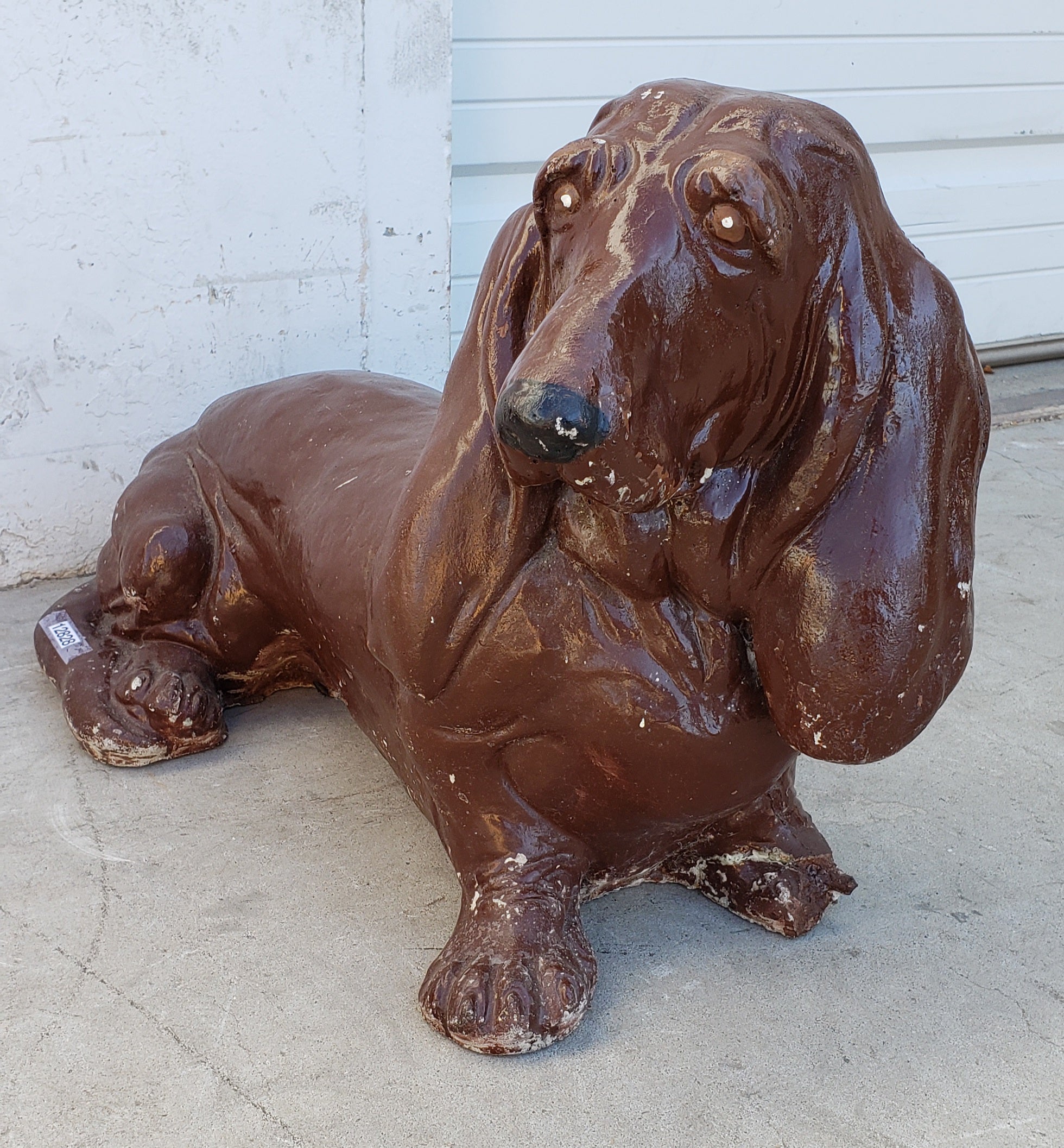 Concrete Basset Hound Dog Statue – Antiquities Warehouse