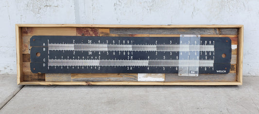 Antique Slide Rule framed in Barn Wood - Art