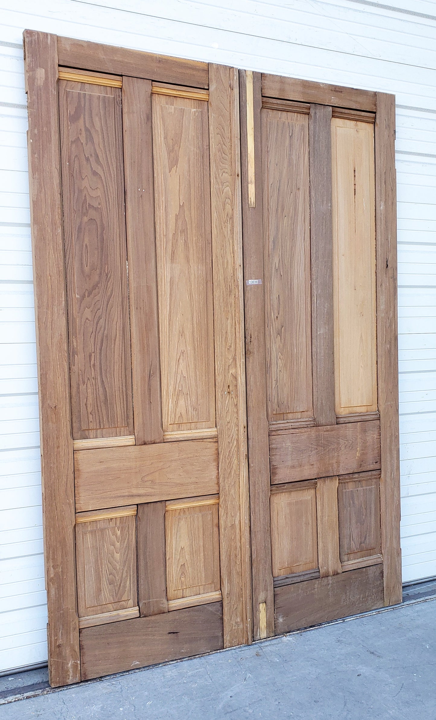 Pair of Antique 4 Panel Solid Wood Doors
