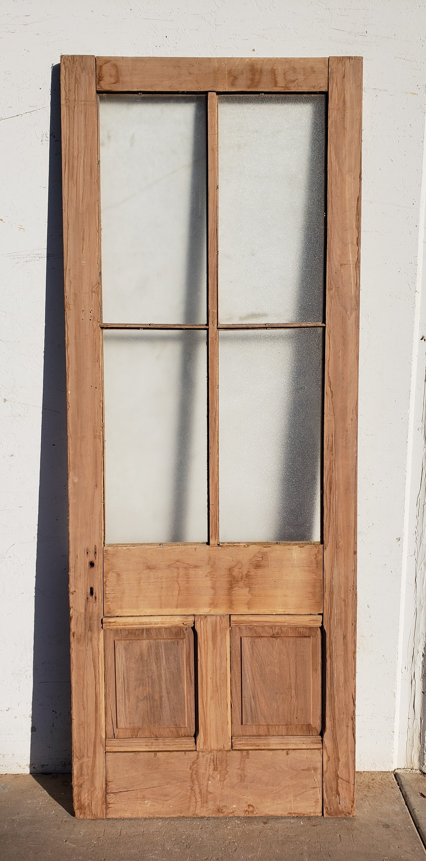 Antique 4 Lite, 2 Pane Single Antique Door