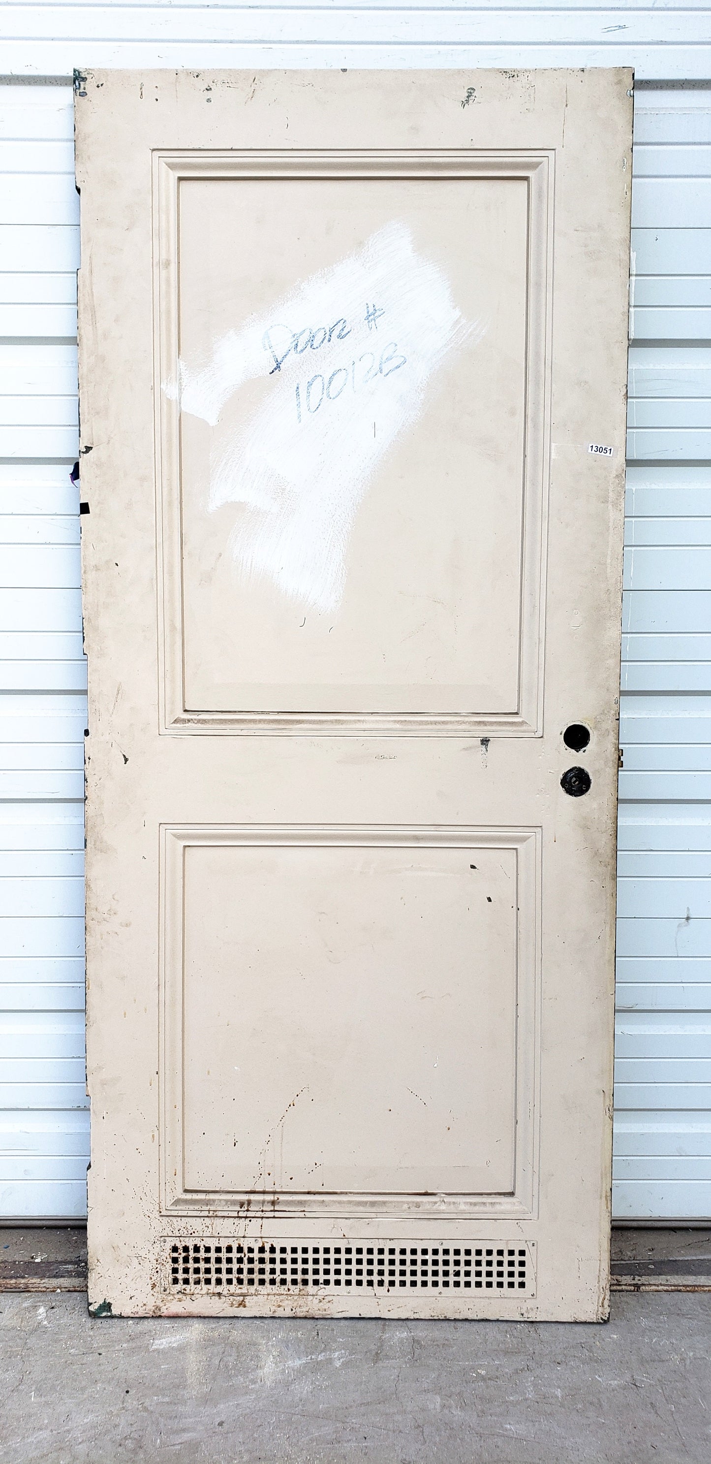 Reclaimed Single Metal 2 Panel Fire Door