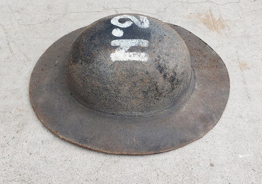 Antique Leather French Miner's Helmet