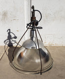 Vintage Industrial Holophane Pendant Light
